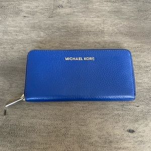 Authentic blue Michael Kors wallet
